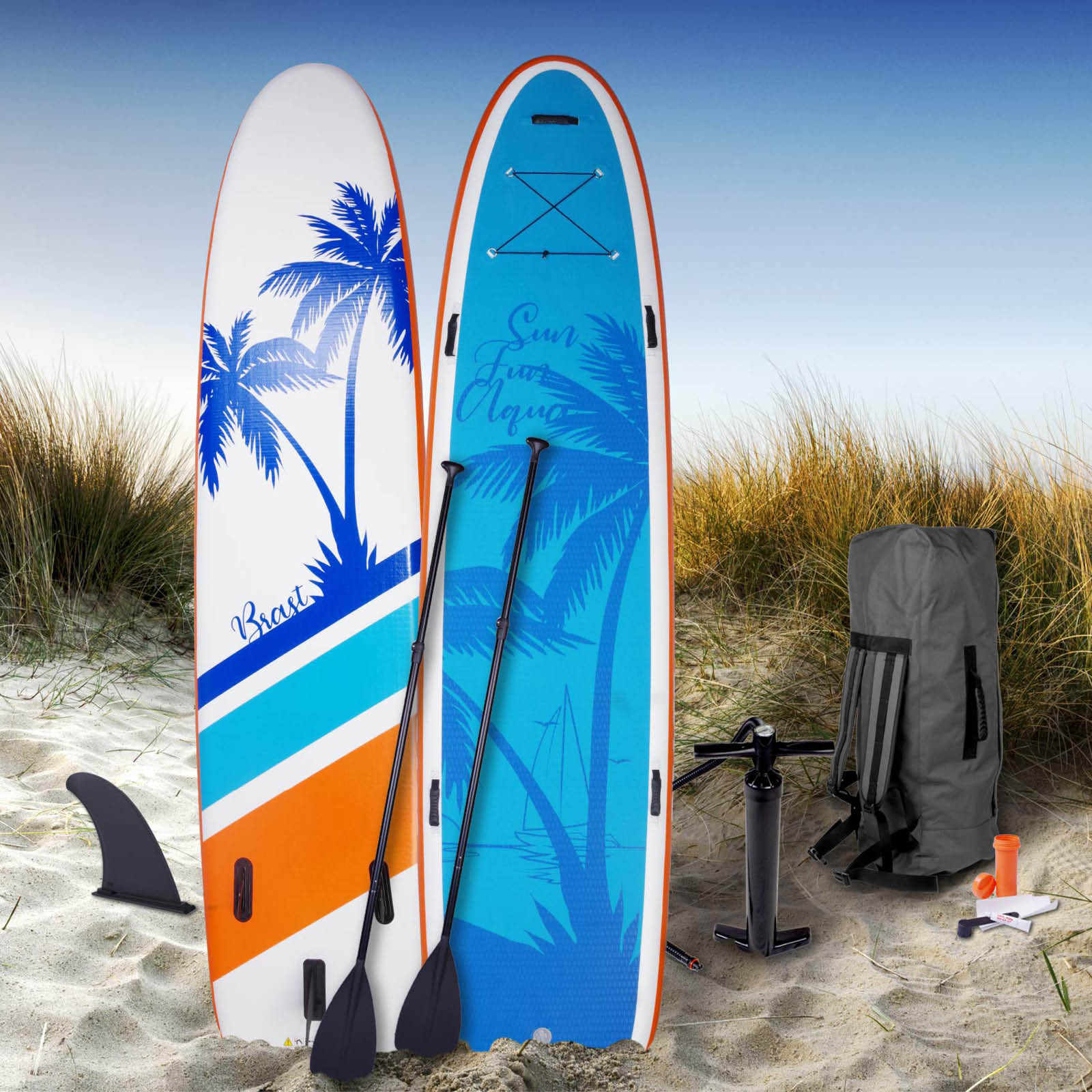 BRAST SUP Board Stand up Paddle Family XXL viel Zubehör 370x87x15cm  aufblasbar | eBay